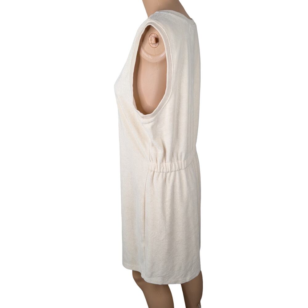 Beyond Yoga Out of Town Cream Terry Cloth Dress A Line Tenniscore Athleisure L - Picture 7 of 11